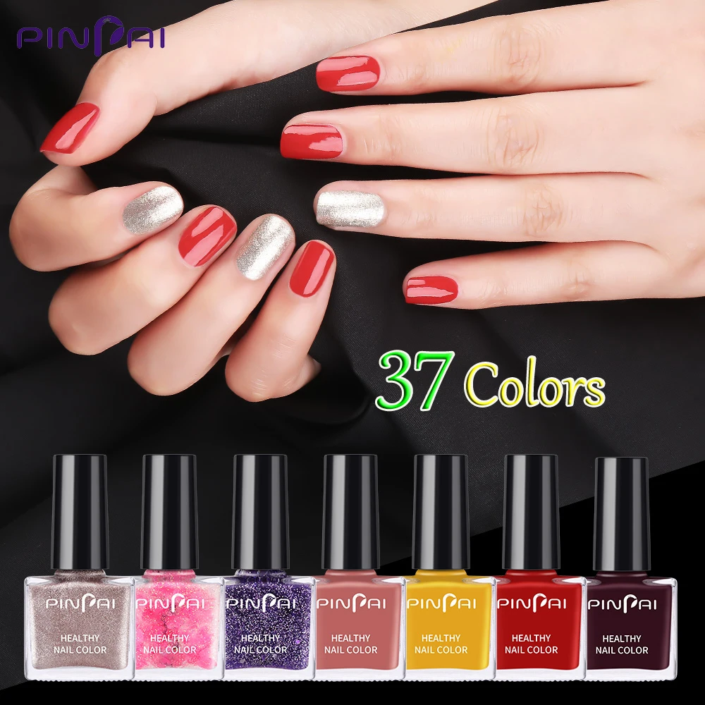 

Pinpai 37 Colors Fast Dry Nail Polish Long Lasting Nail Art Varnish Avocado Red Glitter Series DIY Manicure Nails Lacquer 6ml
