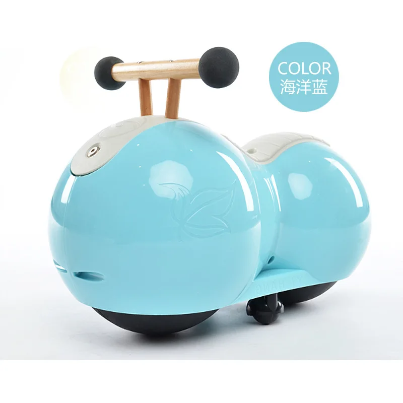 Baby Swing Car Silent Wheel Baby Walker Scooter Peanut Gourd Car Kids Scooter Ride on