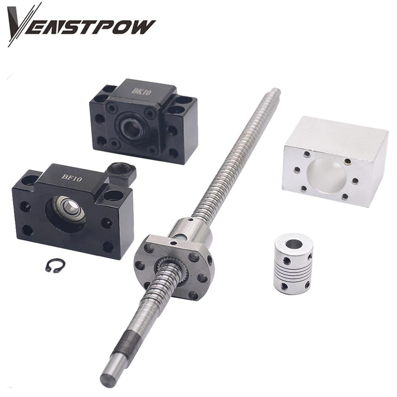 Sfu1204 Set:Sfu1204 Rolled Ball Screw C7 With End Machined+1204 Ball Nut+Nut Housing+Bk/Bf10 End Support+Coupler Rm1204 Ochoos Valve Stems 