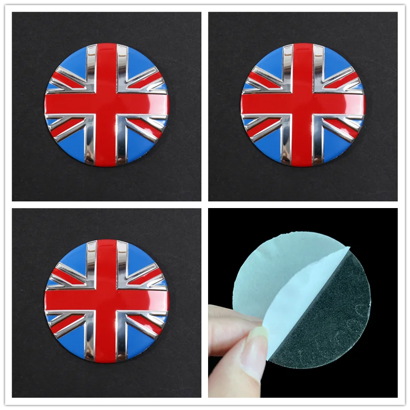 4Pcs/Pack 56mm GB England UK Flag Car Steering tire Wheel Center 3D sticker Hub Cap Emblem Badge Decals styling Accessory |
