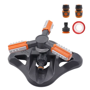 

Garden Sprinkler, Automatic Lawn Sprinkler, Courtyard 360 Degree 3 Arm Rotating Sprinkler System