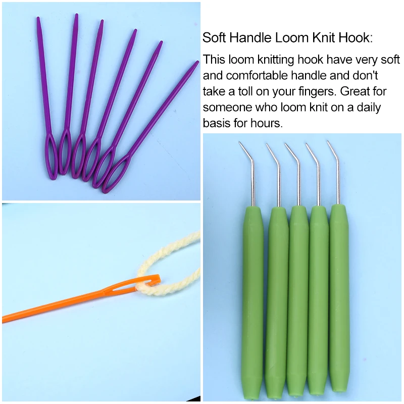 Knitting Needles Crochet Kit Crochet Hooks Knitting Supplies Crochet Needles Knitting Material Knitting Craft Supplies Knitting Loom 20PCS Loom Knit Hook Set Crochet Needle Hook Kit 8Pcs Green Knitting Loom With 12 Pcs Plastic Knitting Needles