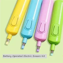 

Battery Operated Electric Erasers Kit With 15 Eraser Refills 1 Mini Fan Auto Erasers Pencil Eraser For Artist Drawing Painting