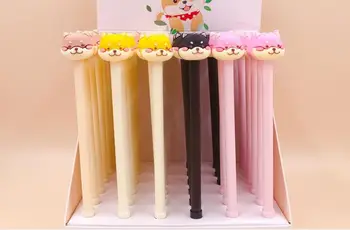 

new dog pet animal gel ink pen cartoon stationery prize kawaii student pen office writing sign pen black neutral pen 36pc/lot