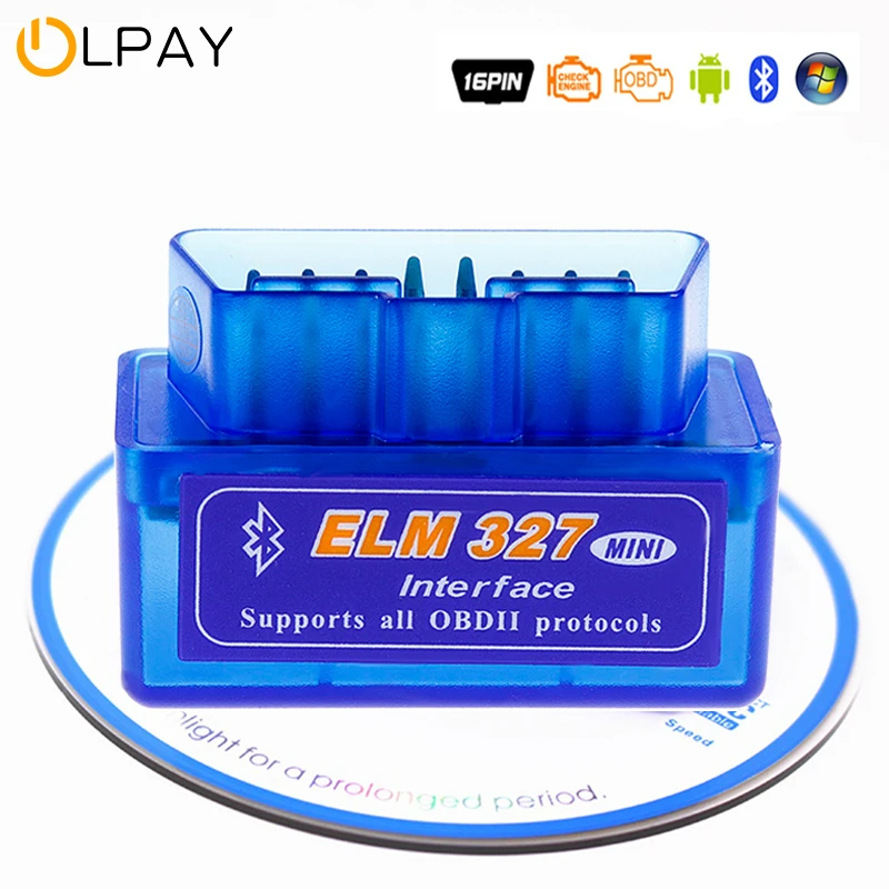 V2.1 Мини Elm327 obd2 сканер OBD Bluetooth с CD Автоматическая диагностика считыватель кодов