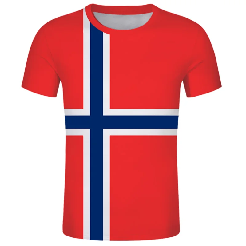 Бесплатная индивидуальная футболка Норвегии футболки Norge с эмблемой без флага