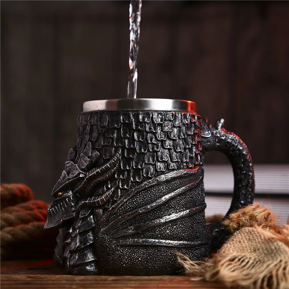 

Game Of Throns Medieval Beer Mug Iron Throne Sword Tankard Stainless Steel Resin 3D Coffee Cups and Mugs Fans Christmas Gift