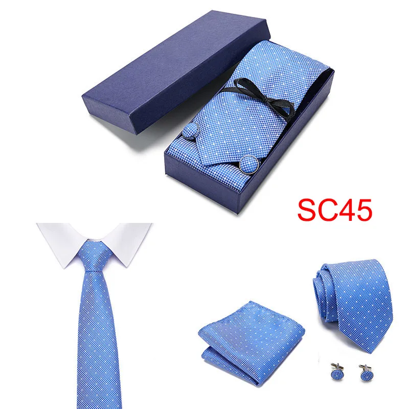 Тканый классический мужской галстук Галстук т темно-синий плед " шелковый галстук карманные квадратные вечерние платок запонки галстук набор