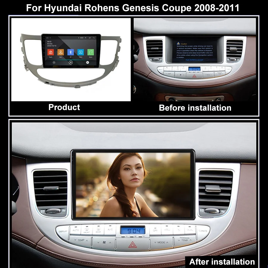 

Android 11 Car Radio For Hyundai Rohens Genesis Coupe 2008-2011 Car Audio Multimedia Player GPS Navigation Head Unit AutoRadio