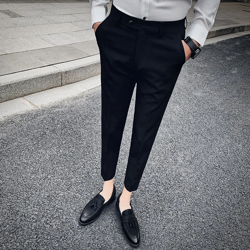 Suit pants new men's slim feet England nine pants men's wild color suit pants men's fashion business casual feet 9 points pants Suit pants new men's slim feet England nine pants men's wild color suit pants men's fashion business casual feet 9 points pants