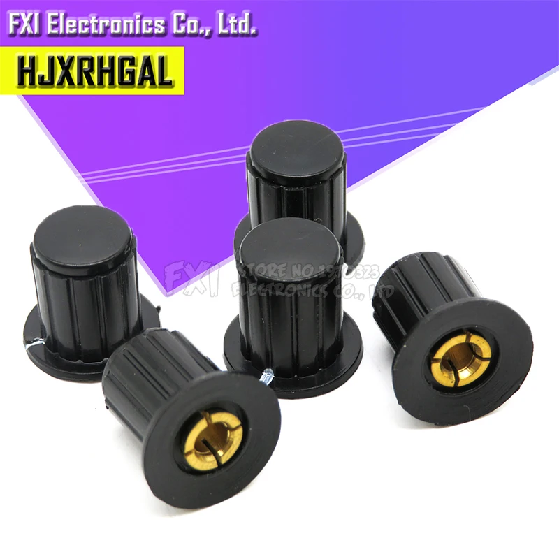 Black Knob Button Cap 5PCS Suitable for WXD3-13-2W-turn around Special Potentiometer Knob potentiometer knobs