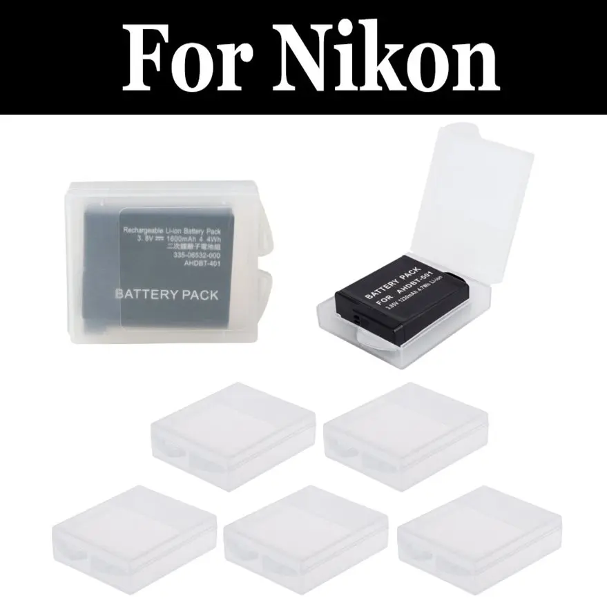5Pcs Batteria Custodia Impermeabile Trasparente Batteria Per Nikon Coolpix P300 P1000 P330 P310 P100 P510 P340 P500 P520 P530