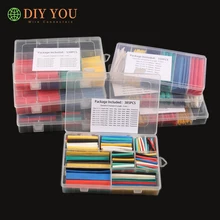 Color Heat Shrink Tubing Boxed Insulation Heat Shrinkable Tubes Assortment Sleeving Electronic Polyolefin Wire Cable Sleeve Kit