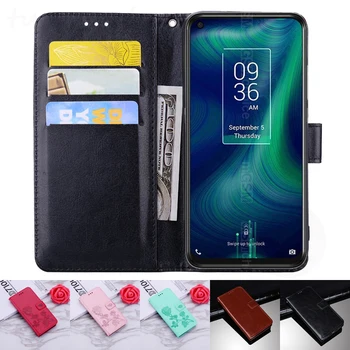 Перейти на Алиэкспресс и купить Кожаный чехол-книжка для TCL 10 Pro T799H TCL 10L, Классический чехол-бумажник из искусственной кожи, магнитный Модный чехол-книжка для TCL Plex T780H