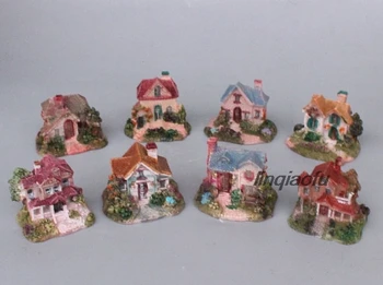 

Simulation resin castle fish tank landscape decoration, mini building aquarium villa small decoration