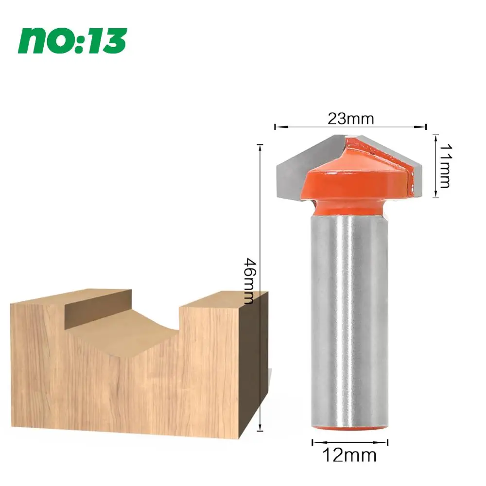 1" хвостовик Bullnose бусина колонна лицо литья фрезы для деревообработки инструменты - Длина режущей кромки: NO13