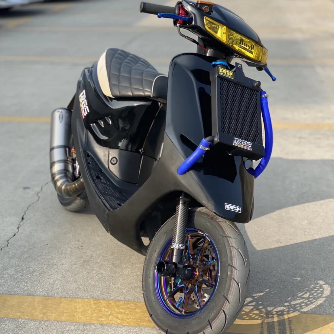 Scooter Dio Af18 125cc Water Cooling Bwsp Black Eagle Cylinder 54mm Crankshaft 52 6mm Jiso Exhaust Mfz Rims Twpo Tires Motorcycle Aliexpress