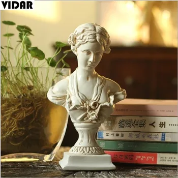 

VIDAR American Country Retro Decorative Ornaments Venus Girl Head TV Cabinet Resin Ornaments Living Room Furnishings