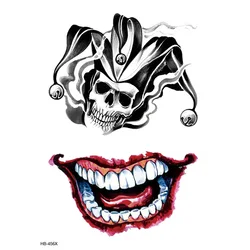 40 Designs Waterproof Temporary Tattoo Stickers Full Arm Large Skull Old School Tatoo Stickers Flash Fake Tattoos for Men Women