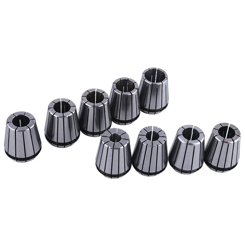

Hot Sale 9pcs ER32 Spring Collet Set for CNC Workholding Engraving Machine and Milling Lathe Tool 2/4/6/8/10/12/16/18/20mm