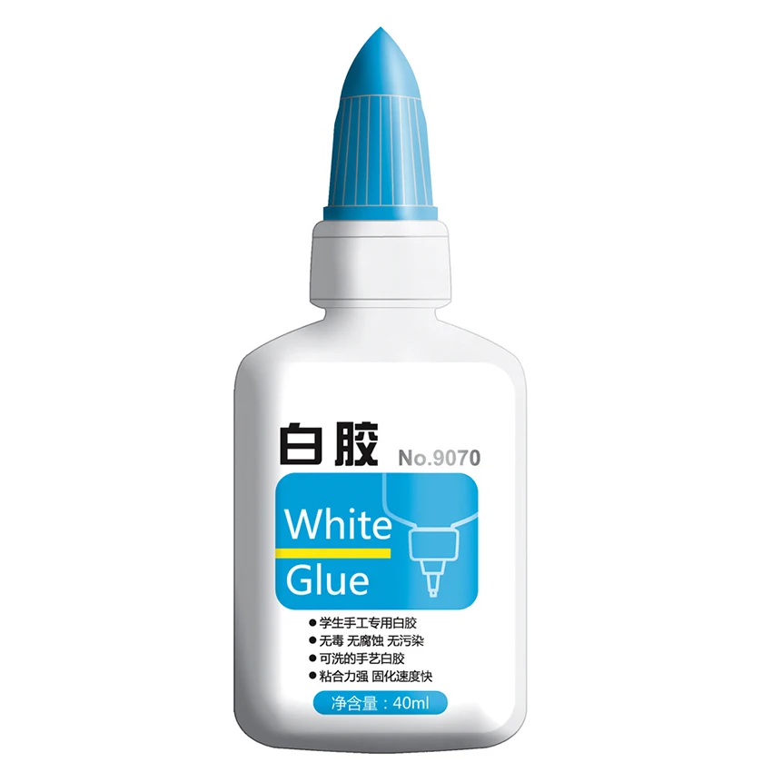 

40ML Washable Liquid White Glue Make Paper Crafts Adhesive School Office Supply Stationery Gift Student Bonding Tool