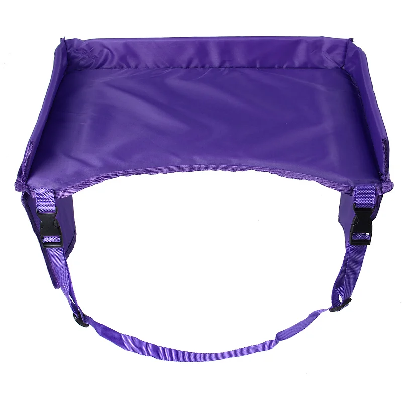Детский подлокотник для сидения автомобиля стеллаж для хранения Автомобильная задняя сетка для хранения на чемодан Водонепроницаемый детский автомобиль домашний стол детская коляска держатель для еды - Цвет: Purple