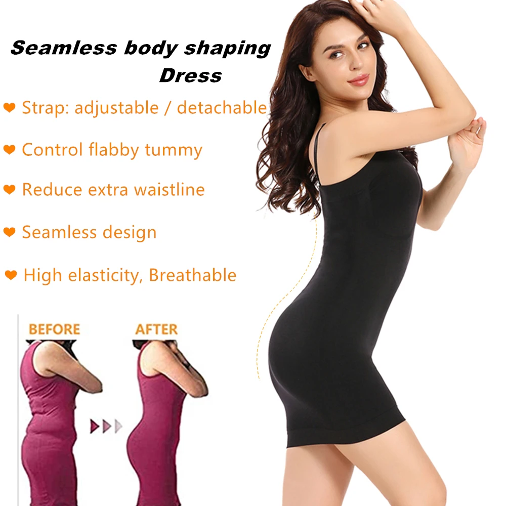 Sexy Seamless Full Body Control Slips Underwear Dress Women Shapewear