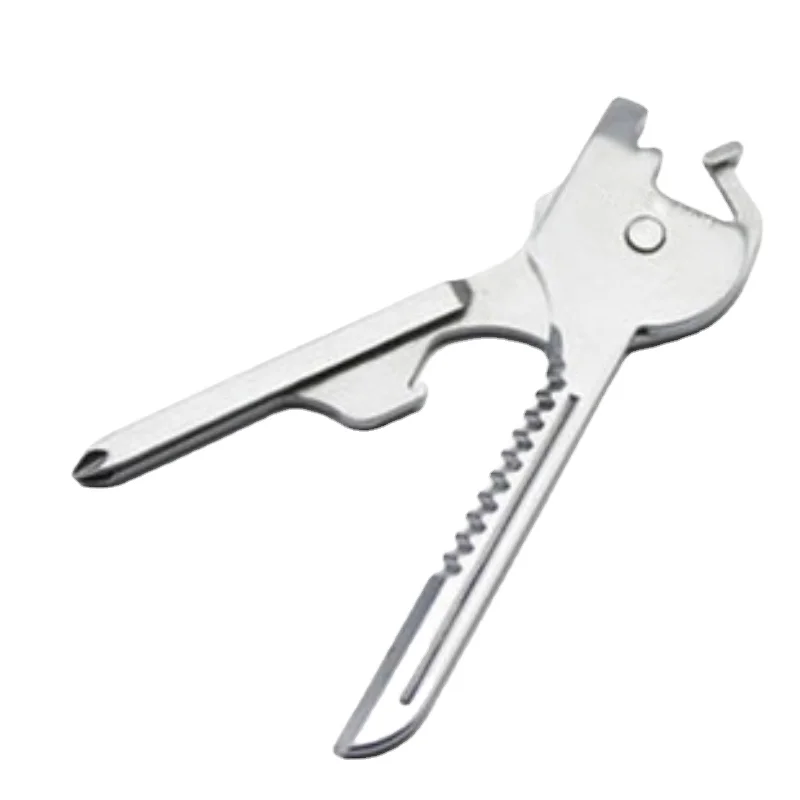EDC Outdoor Multifunction Keychain Mini Tool 6 In One Key Knife Camping Equipment Survival Card | Спорт и развлечения