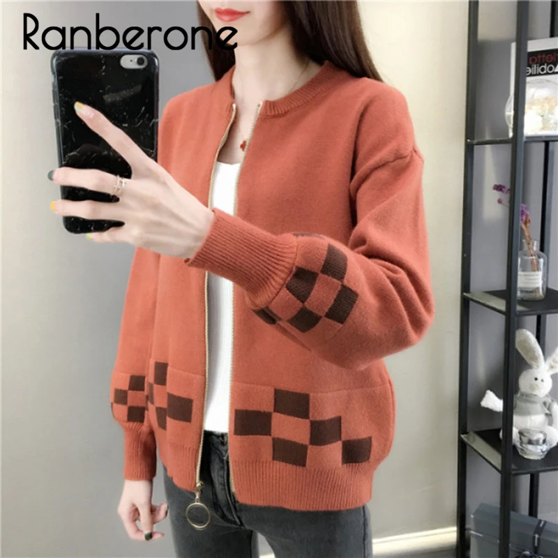 Zipper Cardigan Women 2019 New Autumn Winter Korean Long Sleeve Sweater Cardigan Female Knitted Jacket Sweater Coat Women Blue Zipper Cardigan Women 2019 New Autumn Winter Korean Long Sleeve Sweater Cardigan Female Knitted Jacket Sweater Coat Women Blue