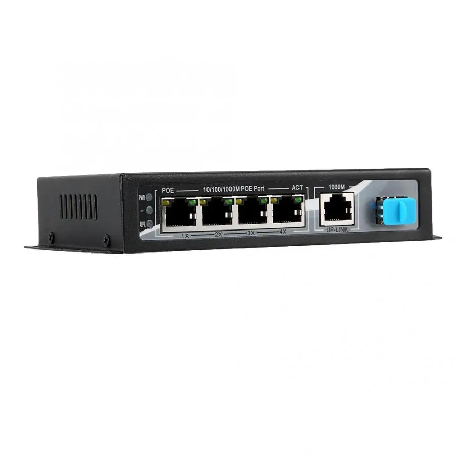 4-Порты и разъёмы Gigabit металлический чехол 10/100/1000 Мбит/с Ethernet-коммутатор оптический приемопередатчик оптической связи