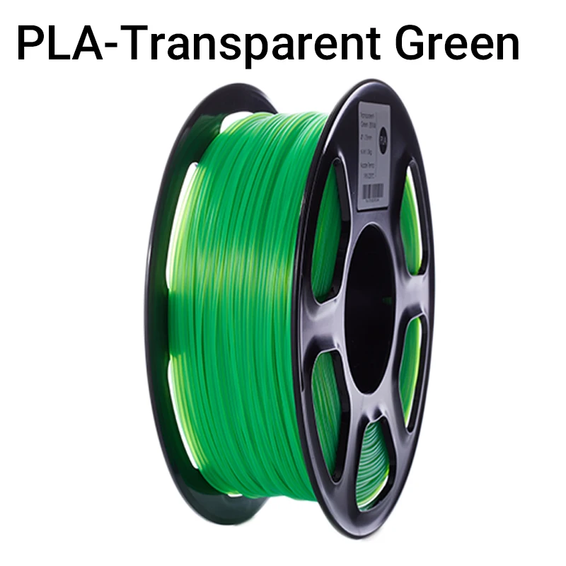 Transparent-Green TOPZEAL 3D принтер PLA Филамент 1.75мм Филамент мерная точность+/-0.02мм 1кг 343м 3D печатный материа Русский склад в Москве - Цвет: Transparent-Green