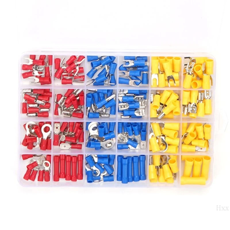 New 24value Assorted Heat Shrink Wire Connector Kit- Electrical connectors Insulated Crimp Marine Automotive Terminals Set