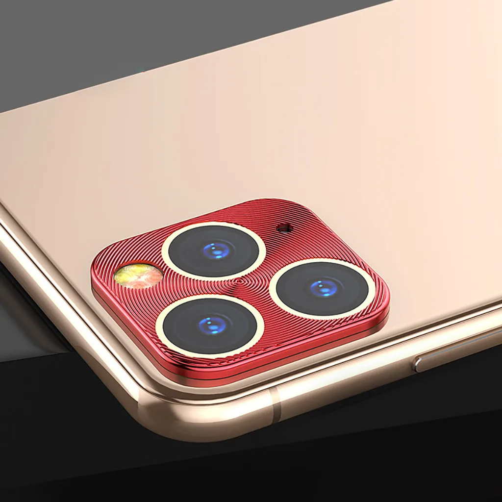 Для iPhone 11Pro/Pro Max задняя камера металлический объектив чехол для экрана кольцо крышка Полный Объектив экран защитная пленка - Цвет: E