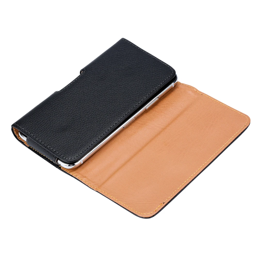 xiaomi leather case chain Waist-mounted leather Phone Pouch For Redmi K20Pro 4 5 6 7 8 Y3 S2 Series Case Belt Clip Holster Leather Cover Bags xiaomi leather case card