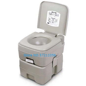 

20L Portable Removable Flushing Toilet Outdoor Camping Potty Gray Outdoor Toilet Portable
