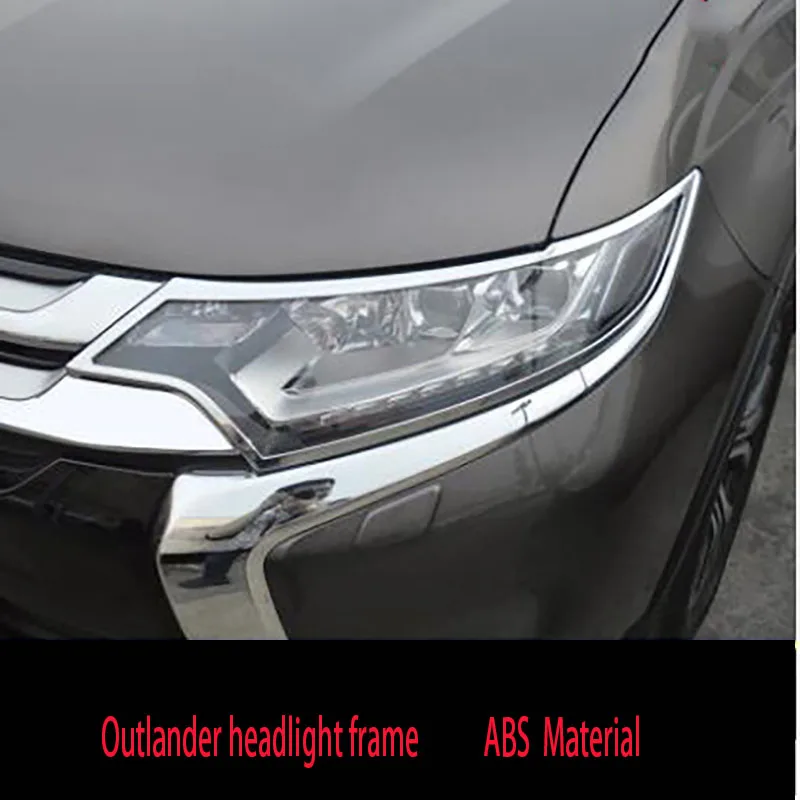 Автомобильный Стайлинг до для Mitsubishi Outlander Samurai ABS Хром Передняя фара Крышка лампы