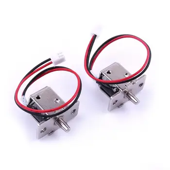 

2PCS DC 12V 0.5A Mini Electric Magnetic Cabinet Bolt Push-Pull Lock Release Assembly Solenoid Access Control Lock