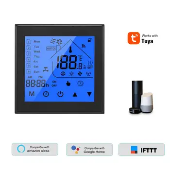 

WiFi Smart Thermostat Temperature Controller LCD Display Week Programmable for Electric Underfloor Heating Tuya APP Control