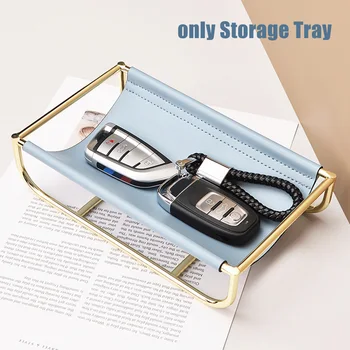 

Wallet Coin Multifunctional Desktop Decor Living Room Storage Tray Hotel Bedroom Entrance Iron Art Jewelry Organizer Key Rack