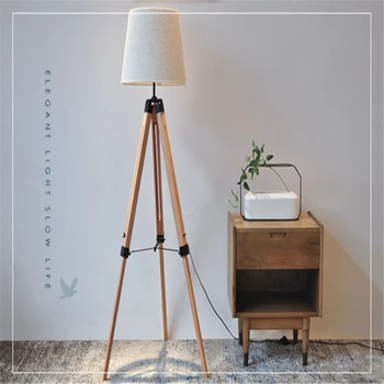 

Modern Simple Personality Solid Wood Floor Lamp Retractable High And Low Living Room Hotel Living Room Bedroom Tripod Wood Floor