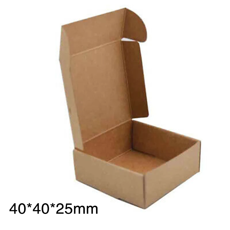 40X40X25mm brown Десертная посылка, Подарочная коробка для хранения, коробки для конфет, портативная креативная картонная упаковка 350 г, 10 шт., контейнер для еды на день рождения, фестиваль - Цвет: 40X40X25mm brown