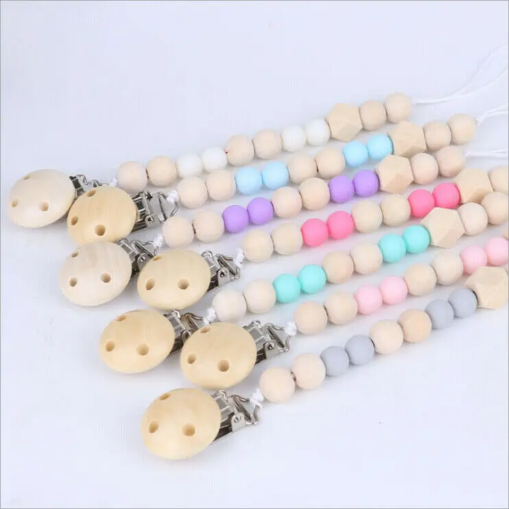 Pudcoco Fast Shipping Cute 1pc Dummy Clip Pacifier Chain Baby Soother Wood Crochet Wooden Toy Non-toxic Pudcoco Fast Shipping Cute 1pc Dummy Clip Pacifier Chain Baby Soother Wood Crochet Wooden Toy Non-toxic