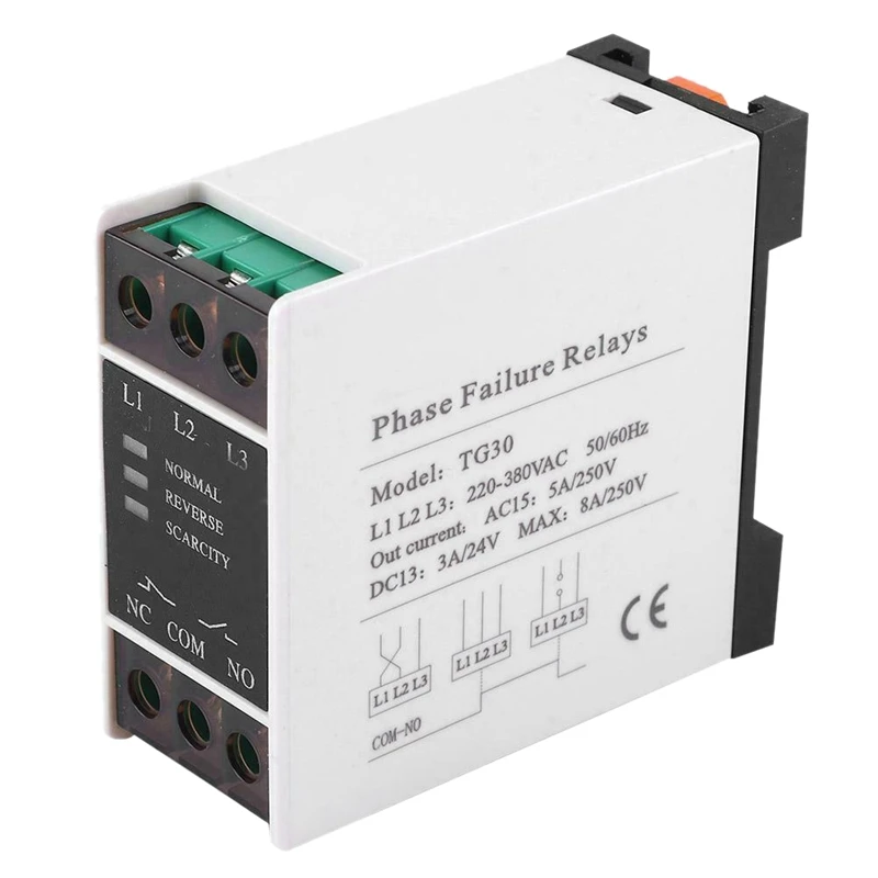 TG30 3 Phase Failure Loss Sequence Relay Electronic Protection 220-380VAC | Инструменты