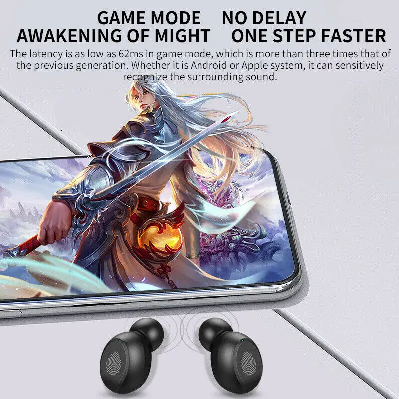 Tws Bluetooth 5 0 Earphones Wireless Headphones Sports Led Display Call Mini Wireless V8 Waterproof Fit All Smartphone