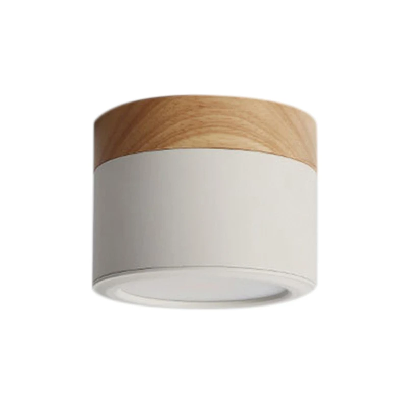 

ABSS-Led Ceiling Spotlight 5W Wooden White Light Nordic Kitchen Hallway Bathroom Lamp White (Concentrated)
