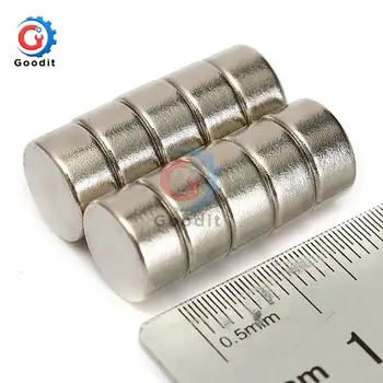 

10Pcs Super Strong Cylinder Round Disc Magnets Rare Earth Neodymium N52 10x5mm For Power Tool 10*5 mm