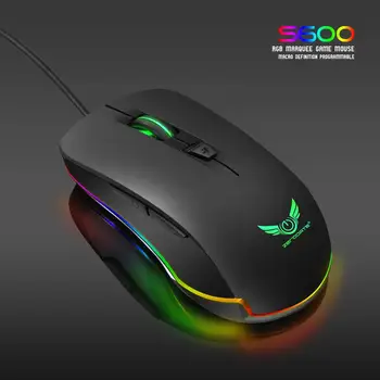 

ZERODATE S600 wired gaming mouse various horse racing light patterns ergonomic design 4800dpi game mouse