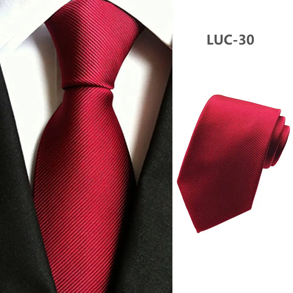 Men's Ties Fashion Classic Solid Color 8cm Silk Necktie Daily Wear For Men Wedding Party Designer Corbatas Para Hombre Gift Ties