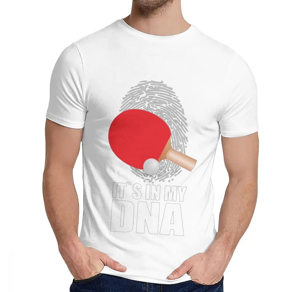 Для отдыха мужские футболки ракетка для настольного тенниса игроков пинг понг спортивная мягкая картинка на заказ, с круглым вырезом Harajuku футболка - Цвет: Белый
