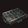 6/12/16/18/24 Grid Jewelry Storage Box Transparent Acrylic Plate Jewelry Display Box Loose Beads Storage Box 3